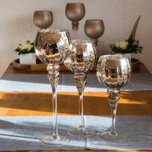 Glas Windlicht Champagner-Glanz | Allgäu Deko